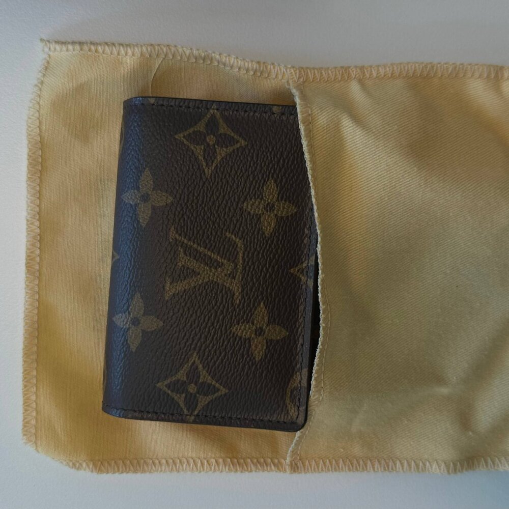 Louis Vuitton Womens Monogram Elise LV Business Card Holder Case Brown 4.25x3.25 - Picture 7 of 16